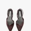 Ballerines à dos nu The Victoria Angle en satin bordeaux Ballerines à dos nu The Victoria Angle en satin bordeaux