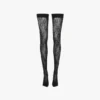 Bas autofixants en dentelle VB Monogram, couleur noire Bas autofixants en dentelle VB Monogram, couleur noire
