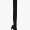 Bottes Harlow à bout ouvert en jersey stretch 100, couleur noire Bottes Harlow à bout ouvert en jersey stretch 100, couleur noire