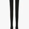 Bottes Harlow à bout ouvert en jersey stretch 100, couleur noire Bottes Harlow à bout ouvert en jersey stretch 100, couleur noire