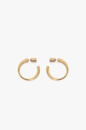 Boucles d&rsquo;oreilles boutons de manchette en or clair