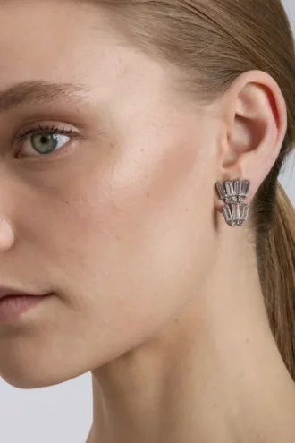 Boucles d&rsquo;oreilles à clip en cristal