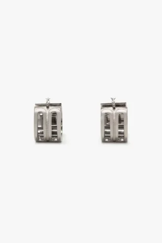 Boucles d&rsquo;oreilles créoles Dorian en argent
