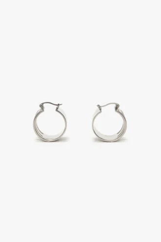 Boucles d&rsquo;oreilles créoles Dorian en argent