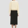 Cardigan à poches torsadées, couleur ivoire