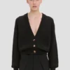 Cardigan à poches torsadées noir Cardigan à poches torsadées noir