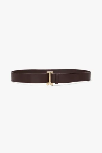 Ceinture de smoking Dorian en cuir souple bordeaux
