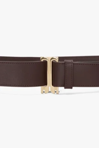Ceinture de smoking Dorian en cuir souple bordeaux