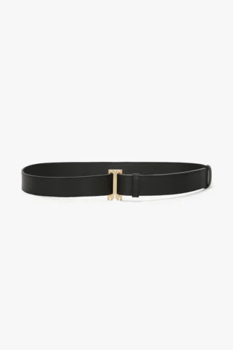 Ceinture de smoking Dorian en cuir souple noir