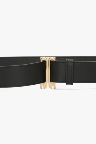 Ceinture de smoking Dorian en cuir souple noir
