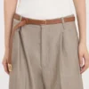 Ceinture Dorian B Finite en cuir souple brun foncé