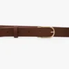 Ceinture Dorian B Finite en cuir souple brun foncé