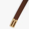 Ceinture Dorian B Finite en cuir souple brun foncé