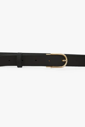 Ceinture Dorian B Finite en cuir souple noir