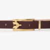 Ceinture Dorian à boucle ardillon en cuir lisse bordeaux Ceinture Dorian à boucle ardillon en cuir lisse bordeaux
