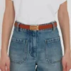 Ceinture Dorian classique en cuir lisse beige Ceinture Dorian classique en cuir lisse beige