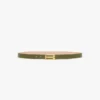 Ceinture Dorian classique en cuir lisse kaki Ceinture Dorian classique en cuir lisse kaki
