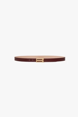 Ceinture Dorian en cuir bordeaux