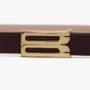 Micro-ceinture Dorian en cuir bordeaux