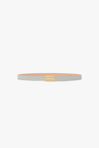 Ceinture Dorian en cuir brillant couleur magnésium