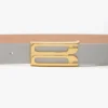 Ceinture Dorian en cuir brillant couleur magnésium Ceinture Dorian en cuir brillant couleur magnésium