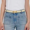 Ceinture Dorian en cuir grainé ivoire Ceinture Dorian en cuir grainé ivoire