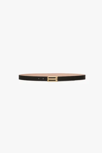 Ceinture Dorian en cuir grainé noir