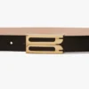 Ceinture Dorian en cuir noir brillant Ceinture Dorian en cuir noir brillant
