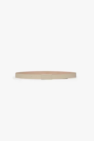 Ceinture Dorian ton sur ton en cuir lisse ivoire Ceinture Dorian ton sur ton en cuir lisse ivoire