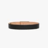 Ceinture jumbo Dorian à boucle argentée en cuir grainé noir Ceinture jumbo Dorian à boucle argentée en cuir grainé noir