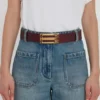Ceinture Jumbo Dorian en cuir bordeaux Ceinture Jumbo Dorian en cuir bordeaux