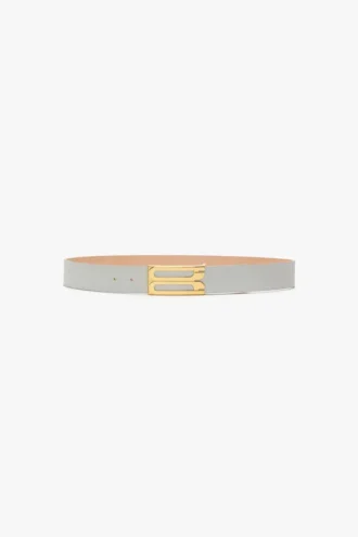 Ceinture Jumbo Dorian en cuir brillant couleur magnésium Ceinture Jumbo Dorian en cuir brillant couleur magnésium