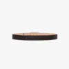 Ceinture Jumbo Dorian en cuir de veau gaufré croco couleur espresso Ceinture Jumbo Dorian en cuir de veau gaufré croco couleur espresso