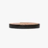 Ceinture Jumbo Dorian en cuir de veau gaufré croco noir Ceinture Jumbo Dorian en cuir de veau gaufré croco noir