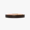 Ceinture Jumbo Dorian en cuir gaufré croco chocolat Ceinture Jumbo Dorian en cuir gaufré croco chocolat
