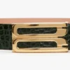 Ceinture Jumbo Dorian en cuir gaufré imitation crocodile Dark Forest Ceinture Jumbo Dorian en cuir gaufré imitation crocodile Dark Forest