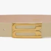 Ceinture Jumbo Dorian en cuir grainé ivoire Ceinture Jumbo Dorian en cuir grainé ivoire