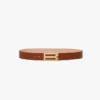 Ceinture Jumbo Dorian en cuir lisse beige Ceinture Jumbo Dorian en cuir lisse beige