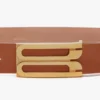 Ceinture Jumbo Dorian en cuir lisse beige Ceinture Jumbo Dorian en cuir lisse beige