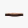 Ceinture Jumbo Dorian en cuir marron foncé gaufré croco Ceinture Jumbo Dorian en cuir marron foncé gaufré croco