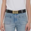 Ceinture Jumbo Dorian en cuir noir Ceinture Jumbo Dorian en cuir noir