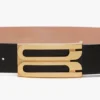 Ceinture Jumbo Dorian en cuir noir Ceinture Jumbo Dorian en cuir noir