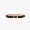 Ceinture Jumbo Dorian en cuir noir brillant Ceinture Jumbo Dorian en cuir noir brillant