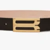 Ceinture Jumbo Dorian en cuir noir brillant Ceinture Jumbo Dorian en cuir noir brillant
