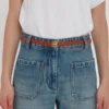 Ceinture Micro Dorian en cuir beige Ceinture Micro Dorian en cuir beige