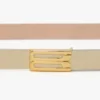 Ceinture Micro Dorian en cuir grainé ivoire Ceinture Micro Dorian en cuir grainé ivoire