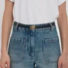 Ceinture Micro Dorian en cuir noir Ceinture Micro Dorian en cuir noir