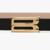 Ceinture Micro Dorian en cuir noir Ceinture Micro Dorian en cuir noir