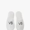Chaussons en tissu éponge brodés VB, blancs Chaussons en tissu éponge brodés VB, blancs