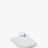Chaussons en tissu éponge brodés VB, blancs Chaussons en tissu éponge brodés VB, blancs
